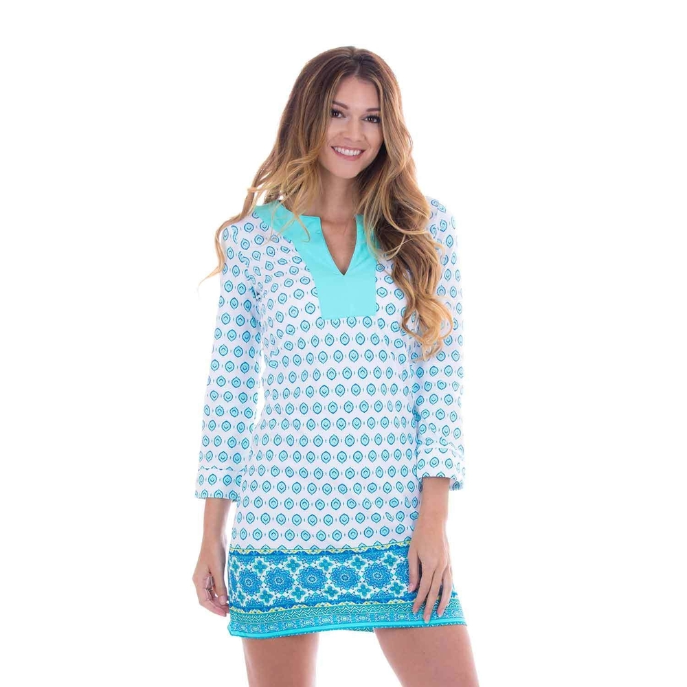Cabana Life Women's 3/4 Sleeve Swim Cover-Up